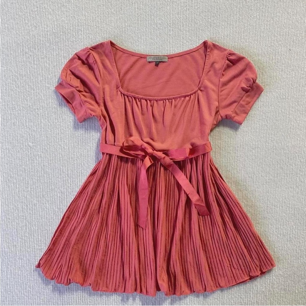 Red Pleated Babydoll Top (S-M)